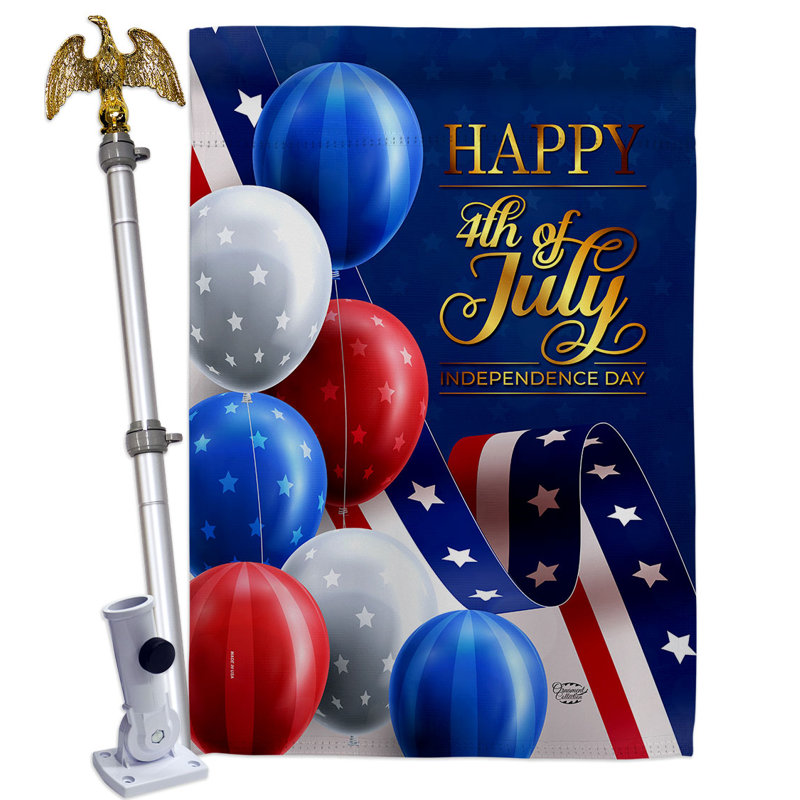 Ensemble de drapeaux en polyester 40 x 28 po Fourth of August