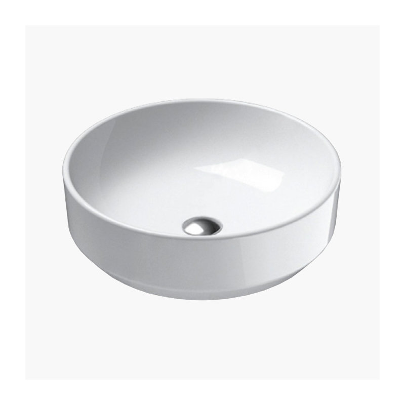 Catalano Green 18.9'' White Fireclay Circular Bathroom Sink