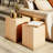 Bahiyyah 2 Piece Tree Stump End Table Multiple Styling Layout with Wood Tree Ring Pattern Set