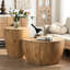 Table basse de style rétro avec rangement suffisant - Bois massif et fabrication, 20,63 po x 20,63 po x 23,47 po, capacité de charge de 220 lb, espace, sapin de forme rétro facile à nettoyer, carré de 20,63 po, 23,47 po