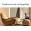 Chaise berçante moderne rembourrée en bois massif avec chaise berçante O-101342827