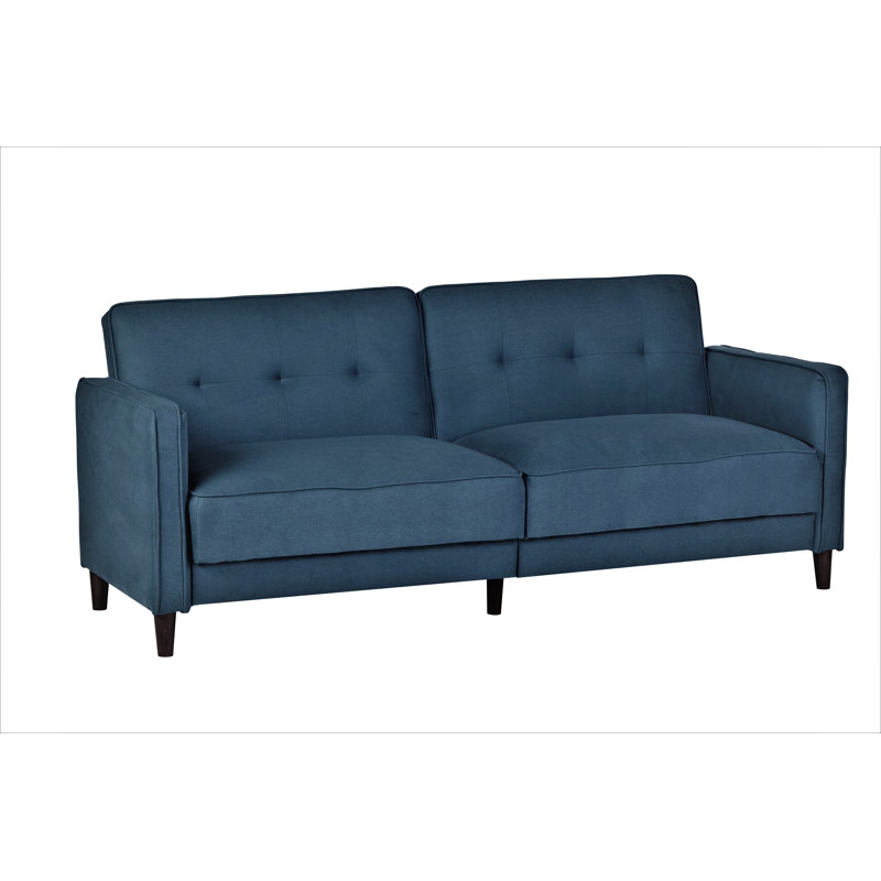 Karaline 81'' Upholstered Convertible Sofa, Ocean Blue