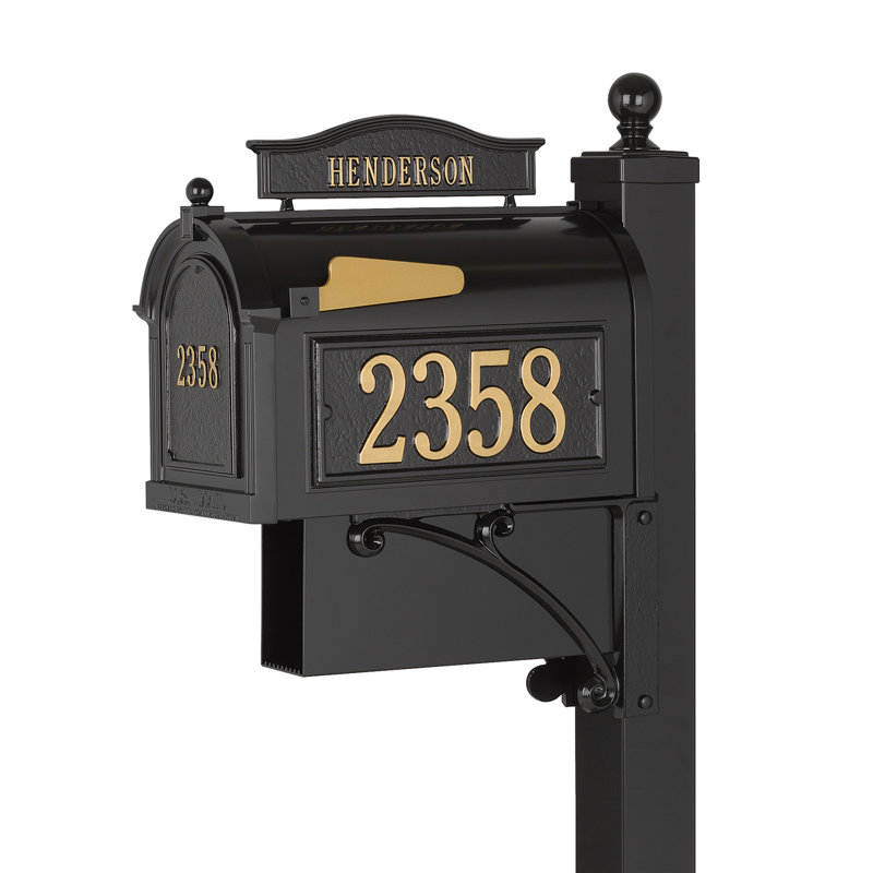 Ultimate Post Mounted Mailbox, Black, Yes