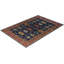 Tapis unique bleu / noir / rouge 6 pi 1 po x 8 pi 10 po Demontra