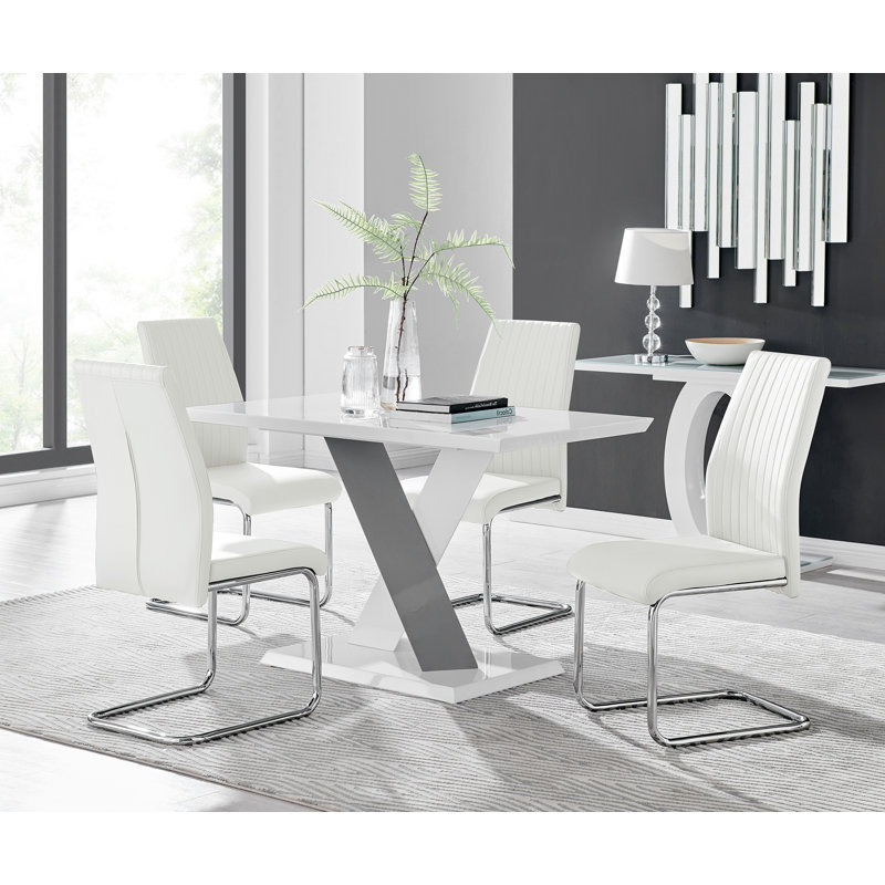 Eubanks 4 - Person Dining Set, White