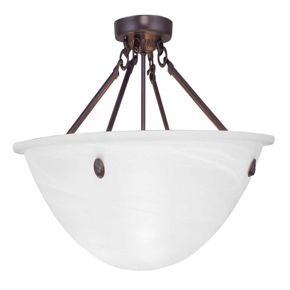 Latitude Run® Glass Semi Flush Mount Wayfair