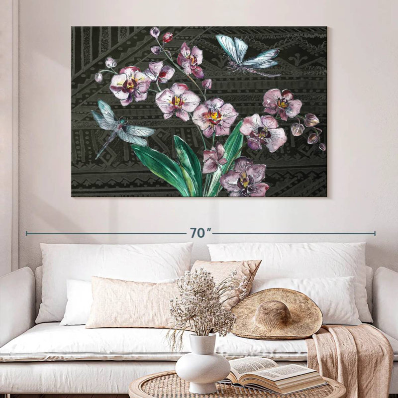 Harnek Boho Orchid Landscape Black