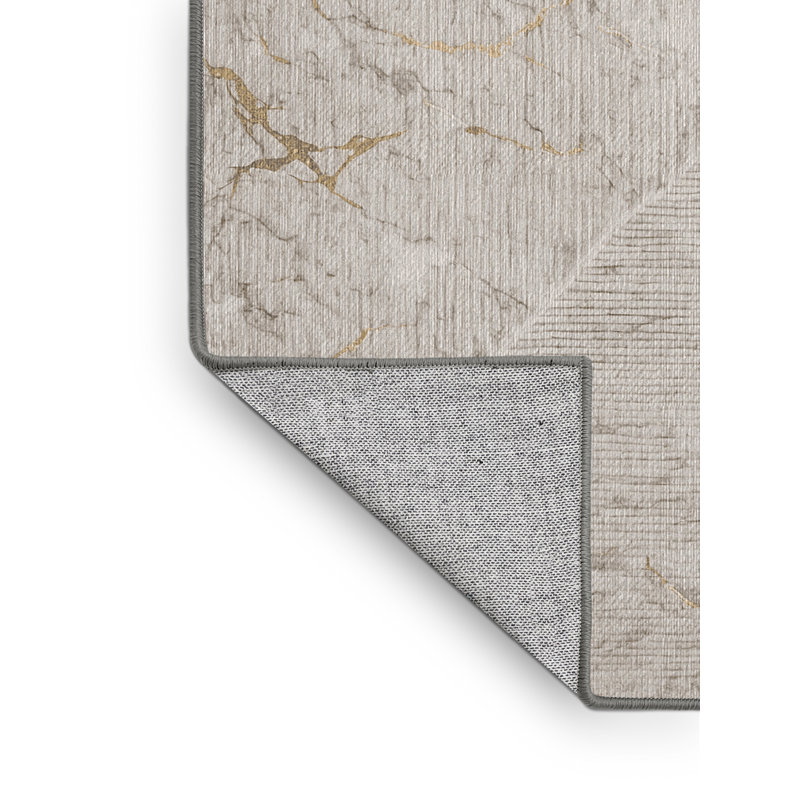 Machine Washable Gray Area Rug, Rectangle 8' x 10'