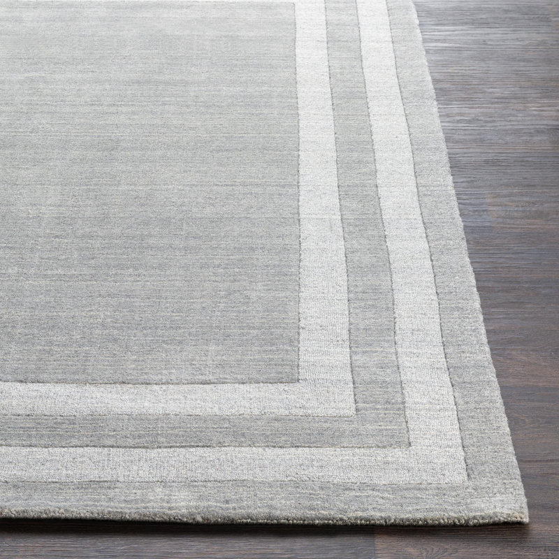 Pierson Handmade Tufted Medium Gray Rug, Rectangle 10' x 14'