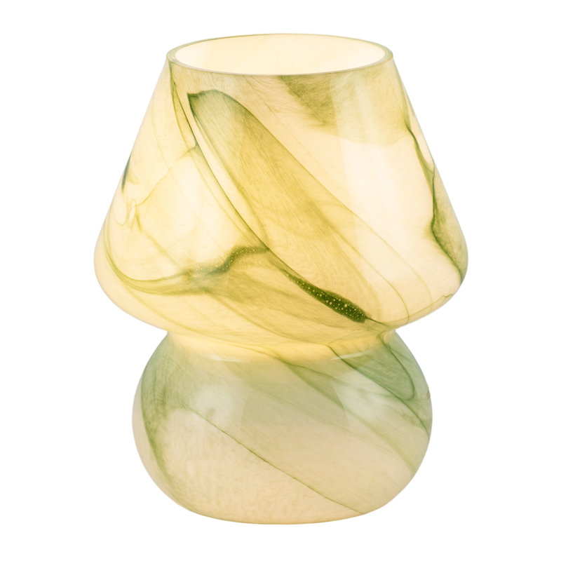 Glass Table Lamp, Green, Green