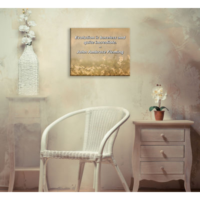 Ophelia & Co. Gallery Wrapped Canvas By John Ambrose Fleming: "Evolution is baseless and quite incred