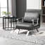 Chaise convertible 5 positions avec coussin et structure en acier, canapé-lit gris foncé By