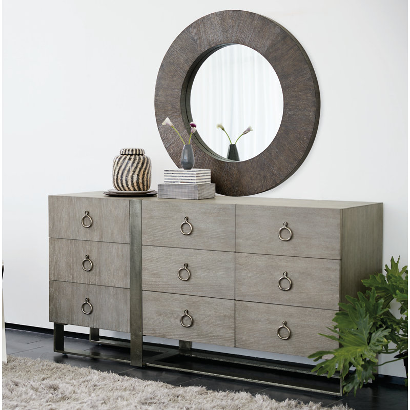 Linea 9 Drawer Dresser with Mirror