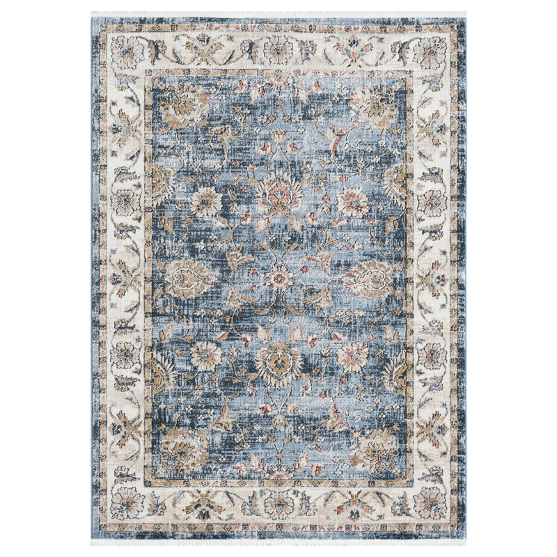 Tapis bleu nuit Elysium, Rectangle 9 pi 3 po x 12 pi 6 po