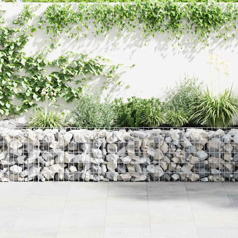 Mur de soutènement en pierre pour l'extérieur Gabion, H 11,8 po x l 177,2 po