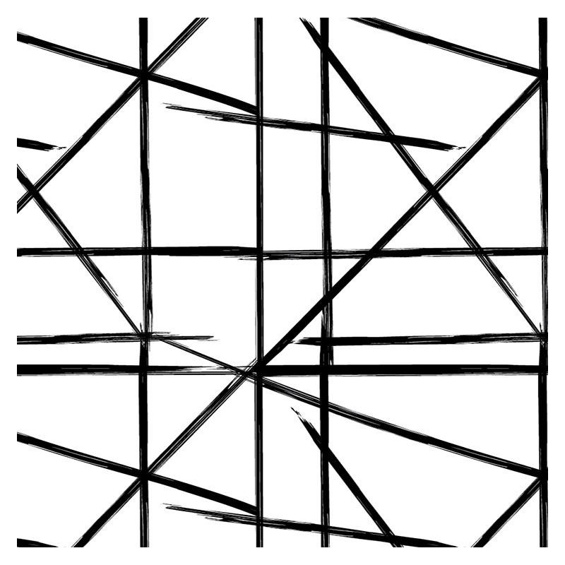 Rouleau de papier peint carré L 27 pi x l 25 po, Blanc / Noir