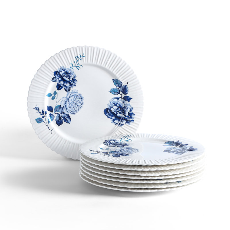 Stone Lain Fiore 8-Piece Dinner Plate Set New Bone China