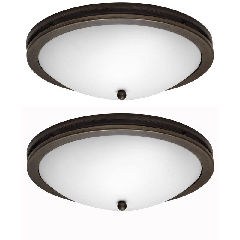 Acrylic Flush Mount, Pottery Bronze