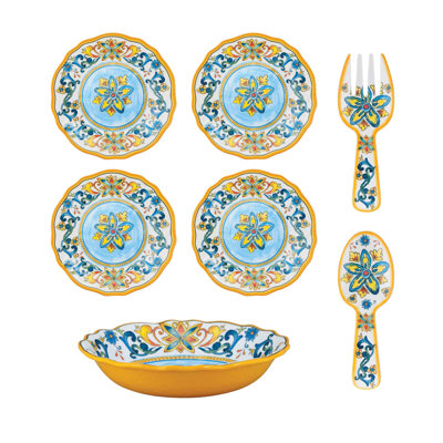 Astoria Grand Horowitz Melamine Stainless Steel Serving Bowl