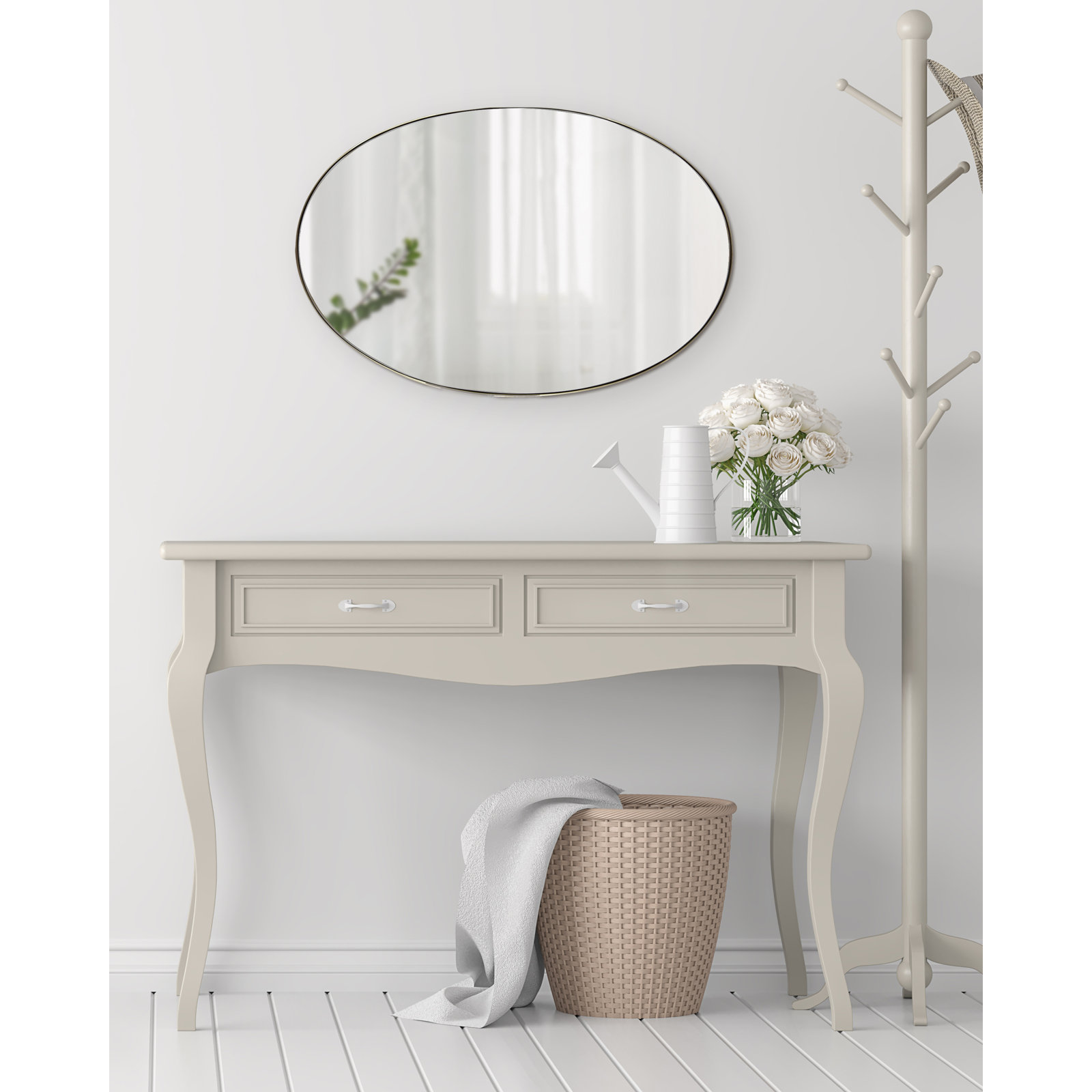 Tennant Metal Flat Mirror, Gold