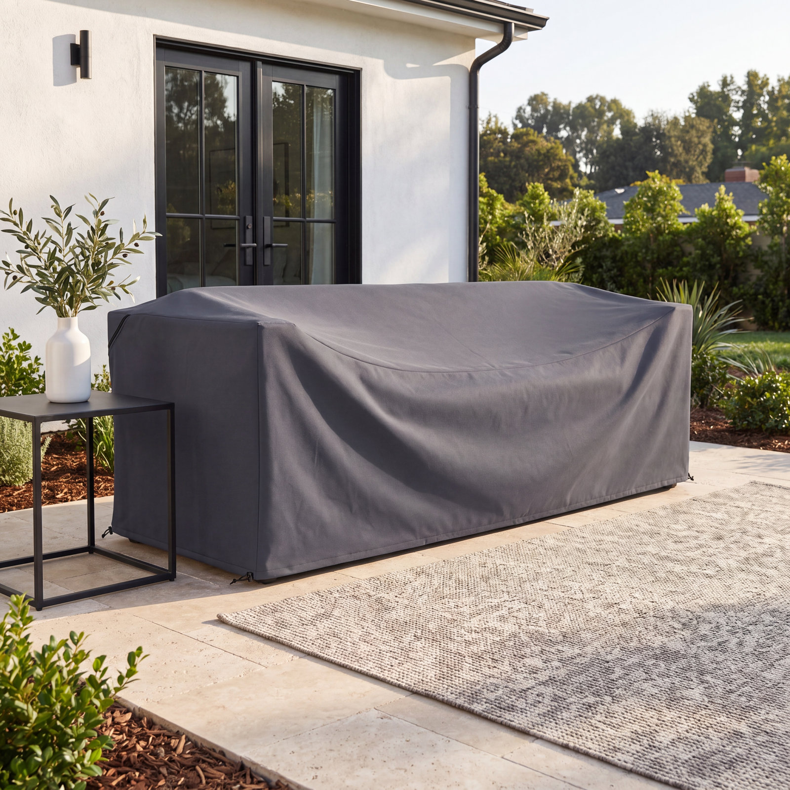 91" Straight Outdoor Patio Sofa Cover