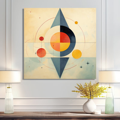 Rétro équilibre japonais rétro pastel - art mural géométrique