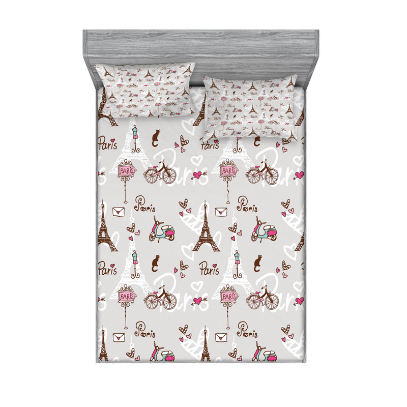 Microfiber Sheet Set, Full Sheet Set with Fitted Sheet