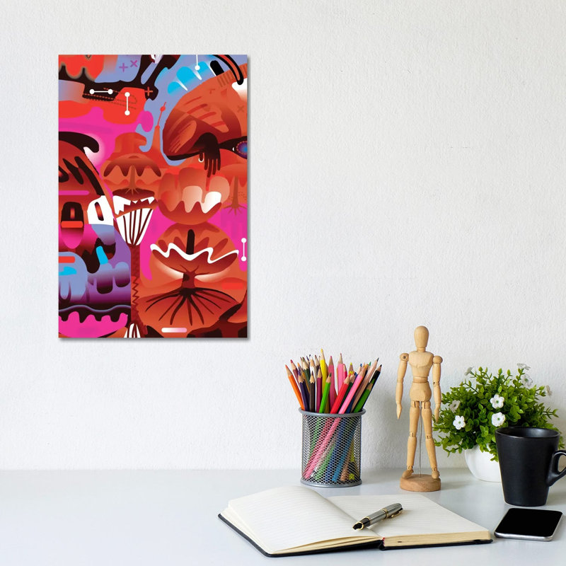 Brain In Love by Charles Harker - Wrapped Canvas Painting, 20.32 cm H x 30.48 cm W