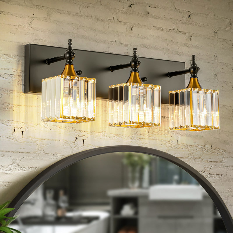 3 - Light Crystal Wall Vanity Light