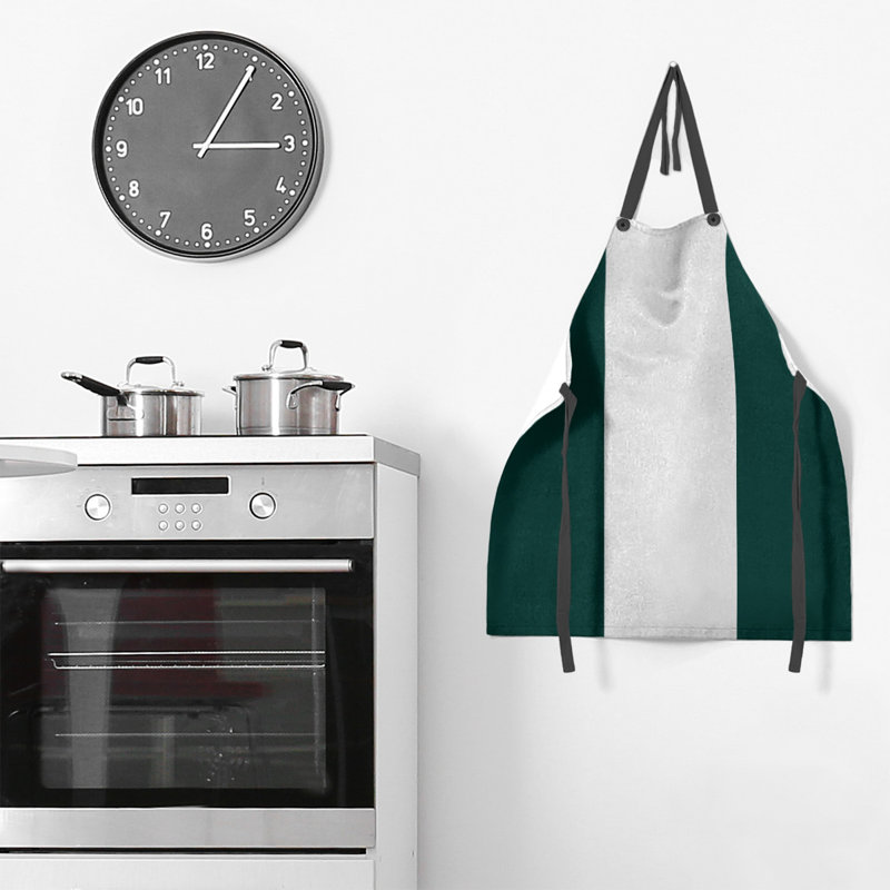 Striped Chef Apparel, Kelly Green/White