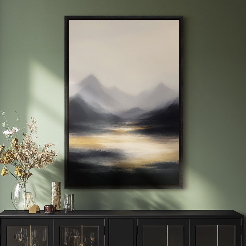 Art mural encadré, impressions murales pour chambre à coucher, H 36 po x l 24 po, Noir