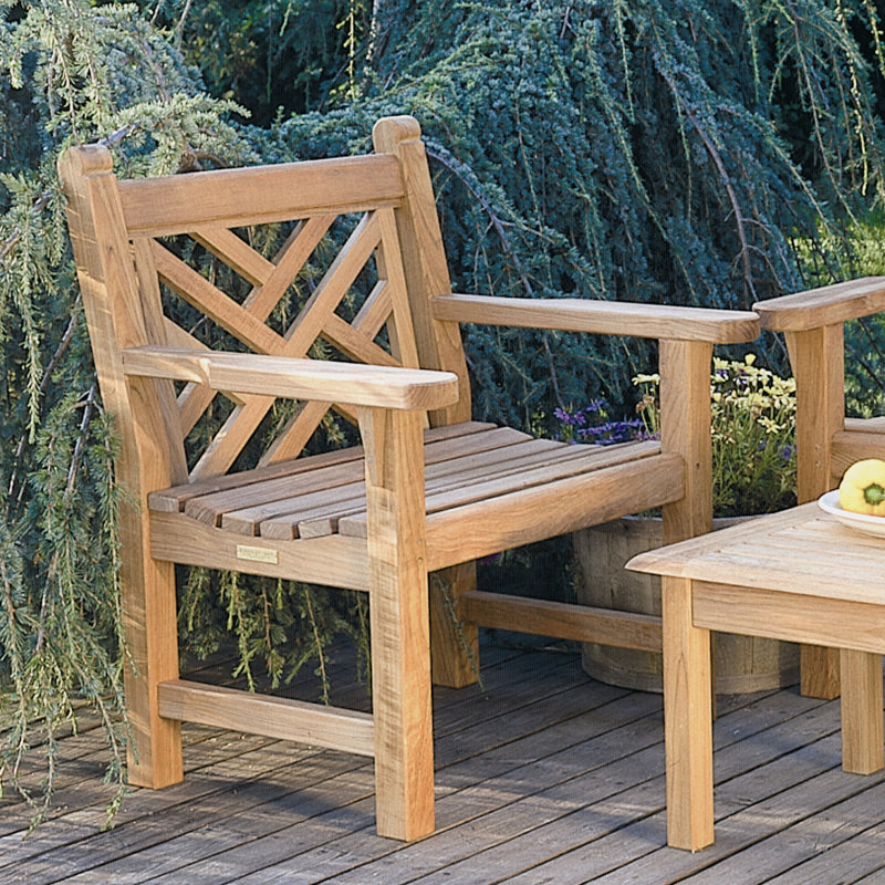 Chippendale Outdoor Dining Armchair, Ash