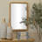Gold Metal Rectangular Beaded Room Wall Mirror, 24" x 2" x 36"
