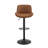 Almeida Swivel Upholstered Adjustable Height Bar & Counter Stool with Metal Frame-2069065127
