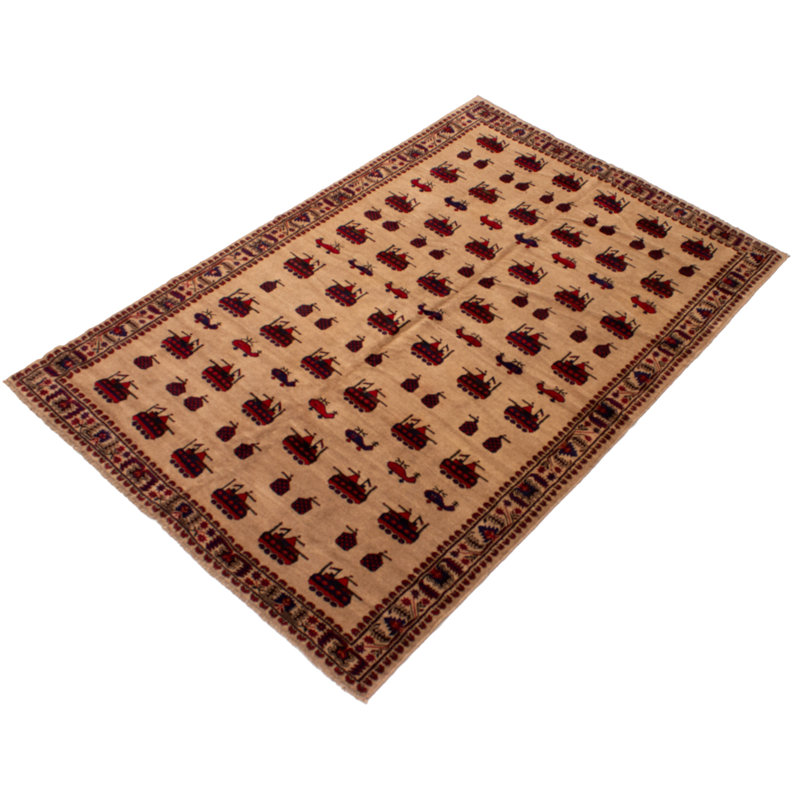 Tapis unique en laine noué à la main 6 pi 5 po x 9 pi 6 po nouvel âge Ioulia