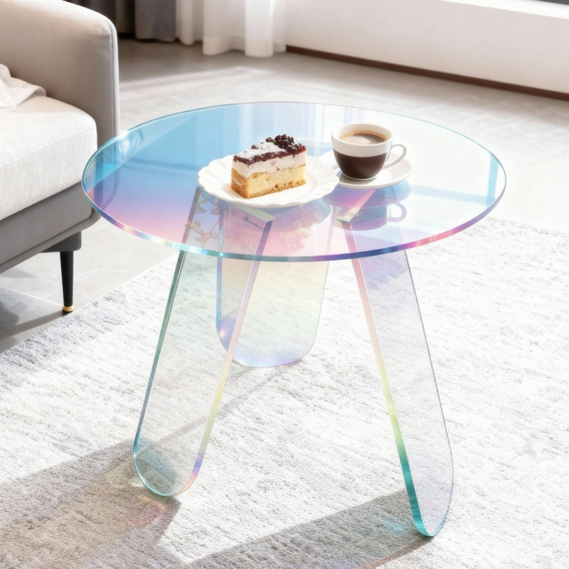 Three Leg Coffee Table with Storage, Multicolour