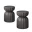 2 pièces, table basse et côtés en ciment gris 13 po imperméables, pour la cour du salon, le jardin de patio à haute durabilité,-1568396116