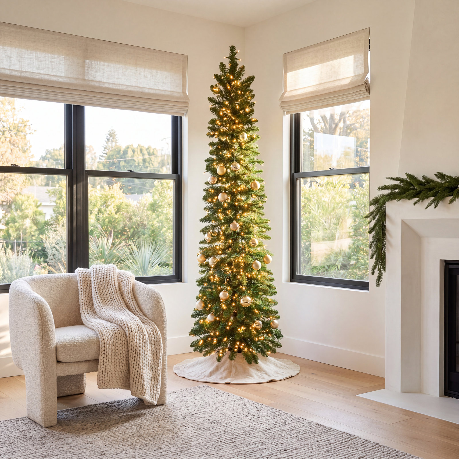 Aspen Pre-Lit Pine Christmas Tree, 4.5'