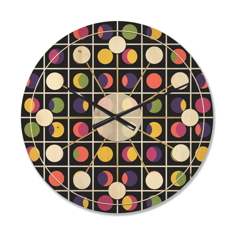 Horloge murale rétro Mid-Century, Moyen
