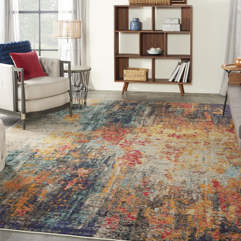 Abstract Indoor Rug, Rectangle 9' x 12'