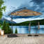 Parasols de patio extensibles et durables, polyester brun clair, conception extérieure moderne