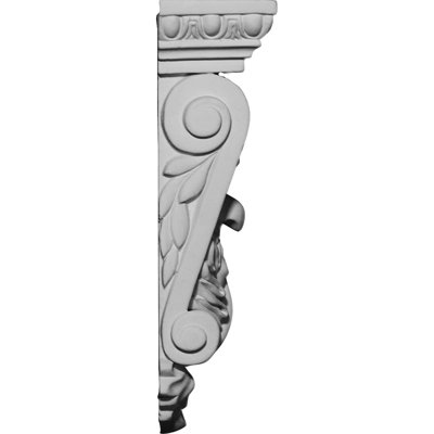 Endurathane Gorleen Corbel, 4 5/8"W x 2 5/8"D x 9 3/4"H, Factory Primed