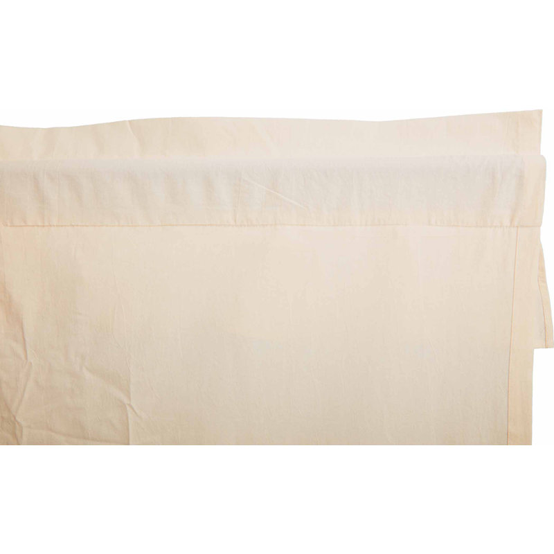 Bremen Cotton Ruffled Window Valance, 16" W x 60" L, Natural