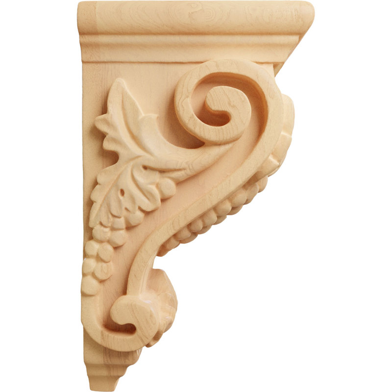 Grand corbeau de raisin, Chêne rouge, 3,5 po x 7 po x 4 po