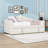 Twin Upholstered Daybed with Trundle, Side Pockets and USB-569759378