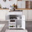Adely Solid Wood Top Kitchen Cart
