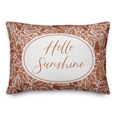 Housse de coussin rectangulaire d'extérieur Hello Sunshine