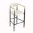 Barstools Set Of 2, Counter Height Upholstered Bar Stools With Back For Kitchen Island, Faux PU Leather Seating Black Iron Legs 260LBS Weight Capacity