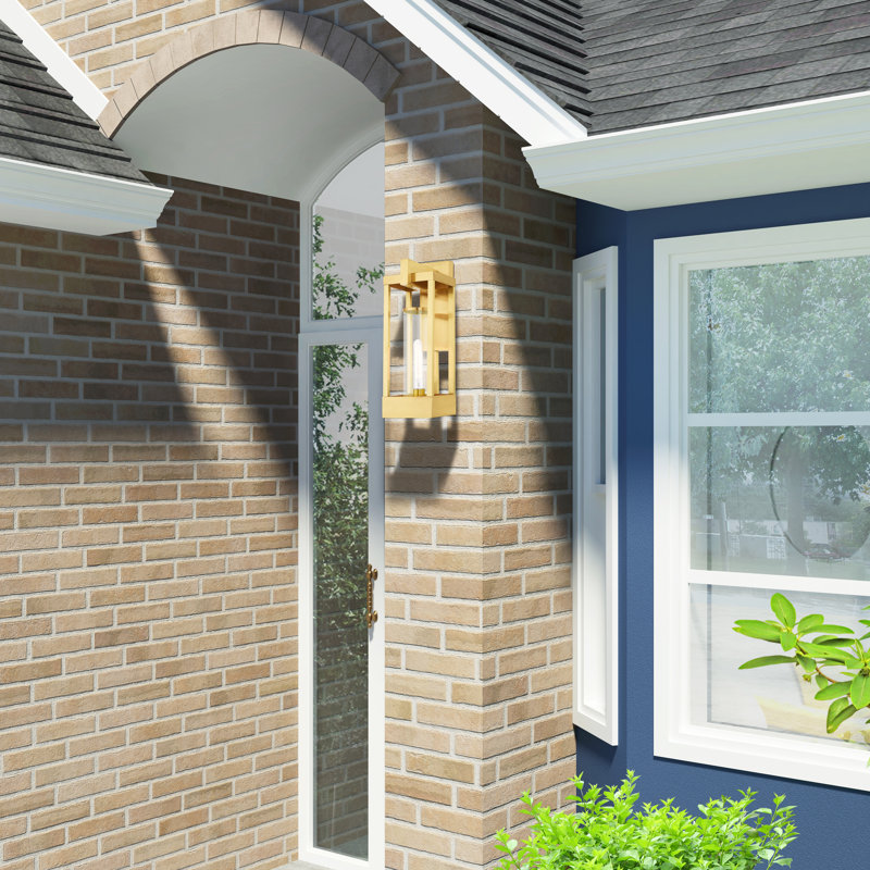 Trumble Wall Light, 20" H x 8" W x 7.13" D, Satin Brass