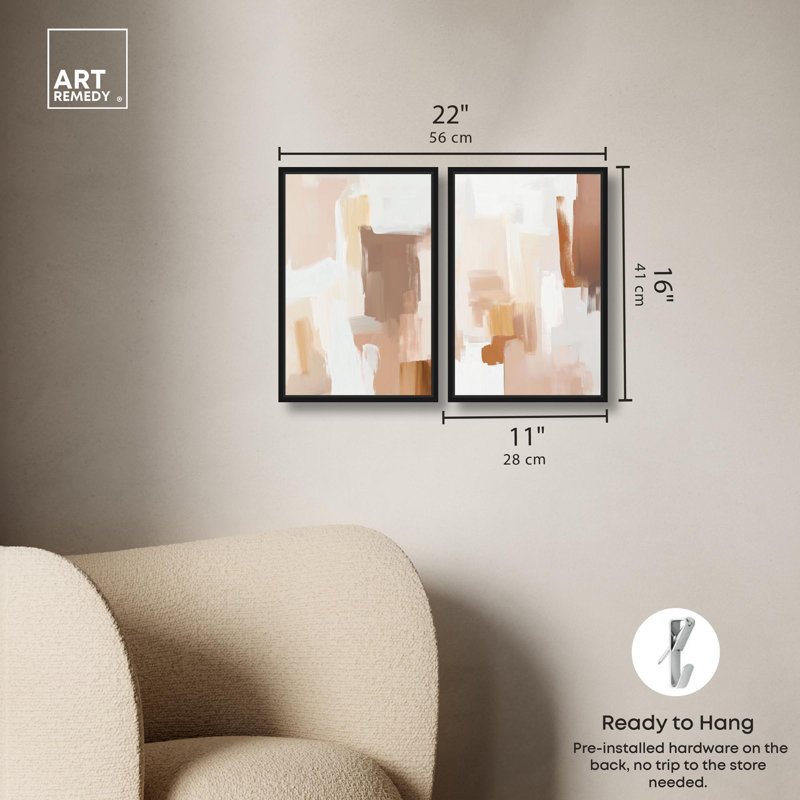 Impression sur toile Modern Modern , Noir, Impression dans un cadre flottant sans passe-parto, H 16 po x l 11 po